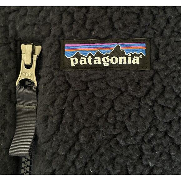 Patagonia Mens Size XXL Retro Pile Fleece Jacket Full Zip Navy Blue Style 22800 - Picture 3 of 6